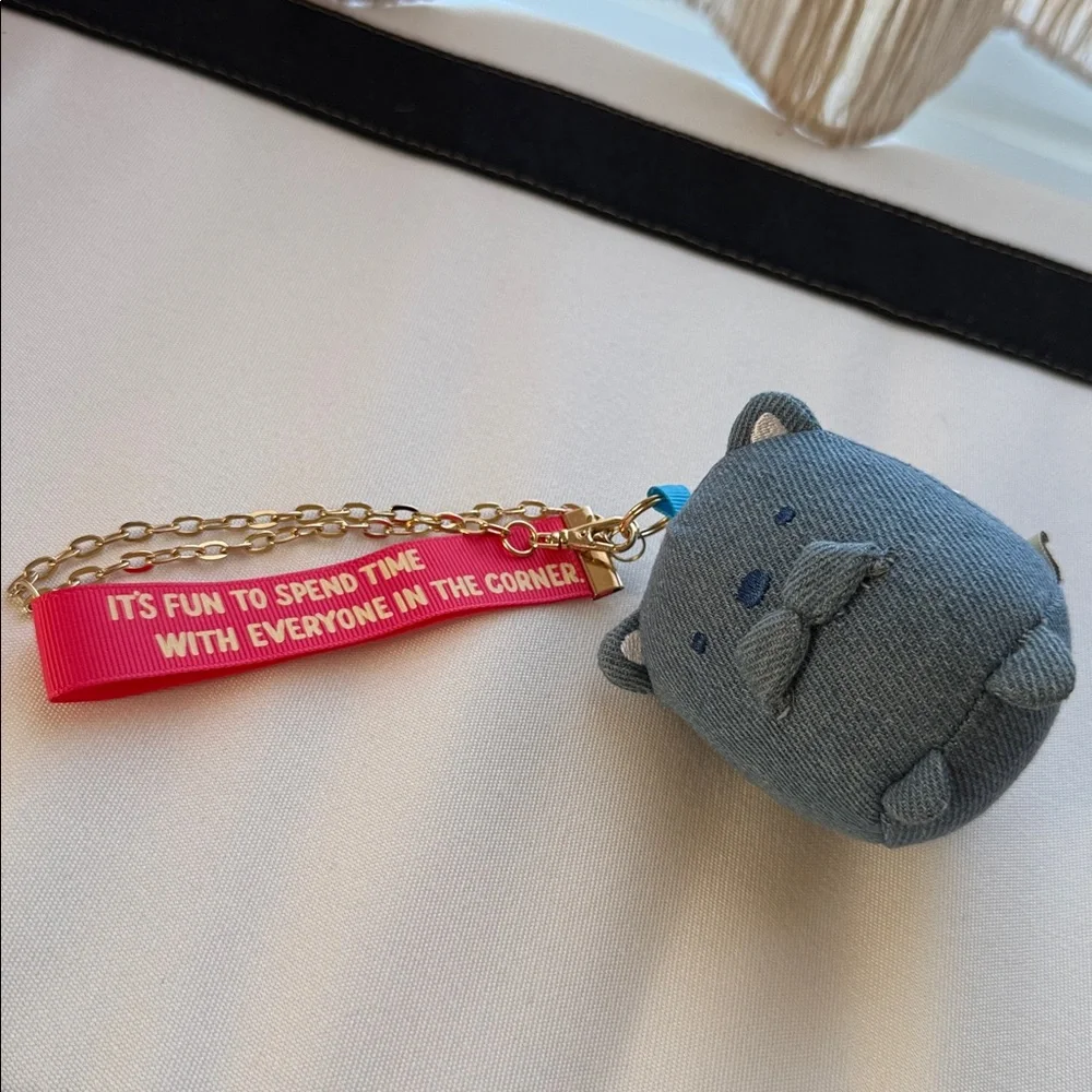 Cute denim Plush Keychain